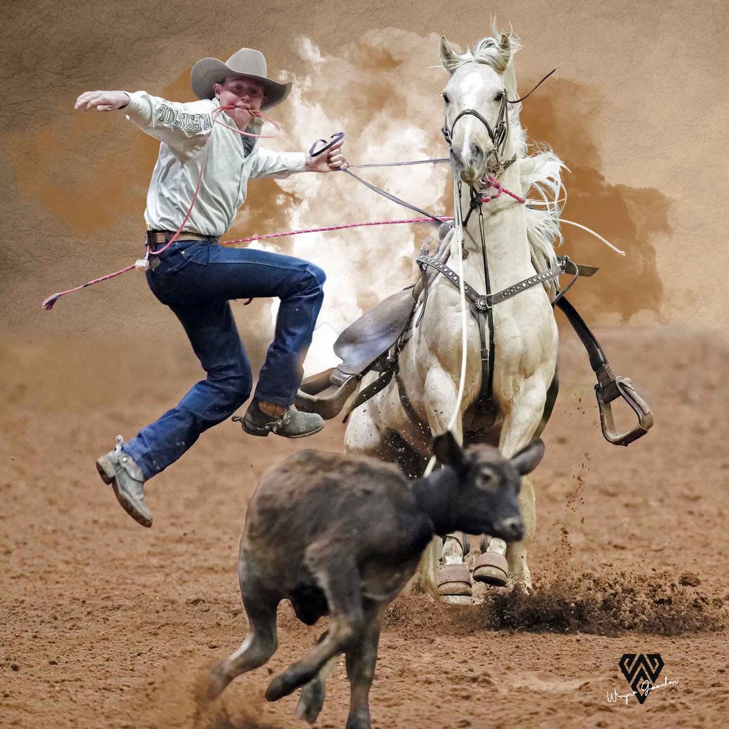 Quitman’s Colt Carpenter is shown in action in competition at a rodeo earlier this year.